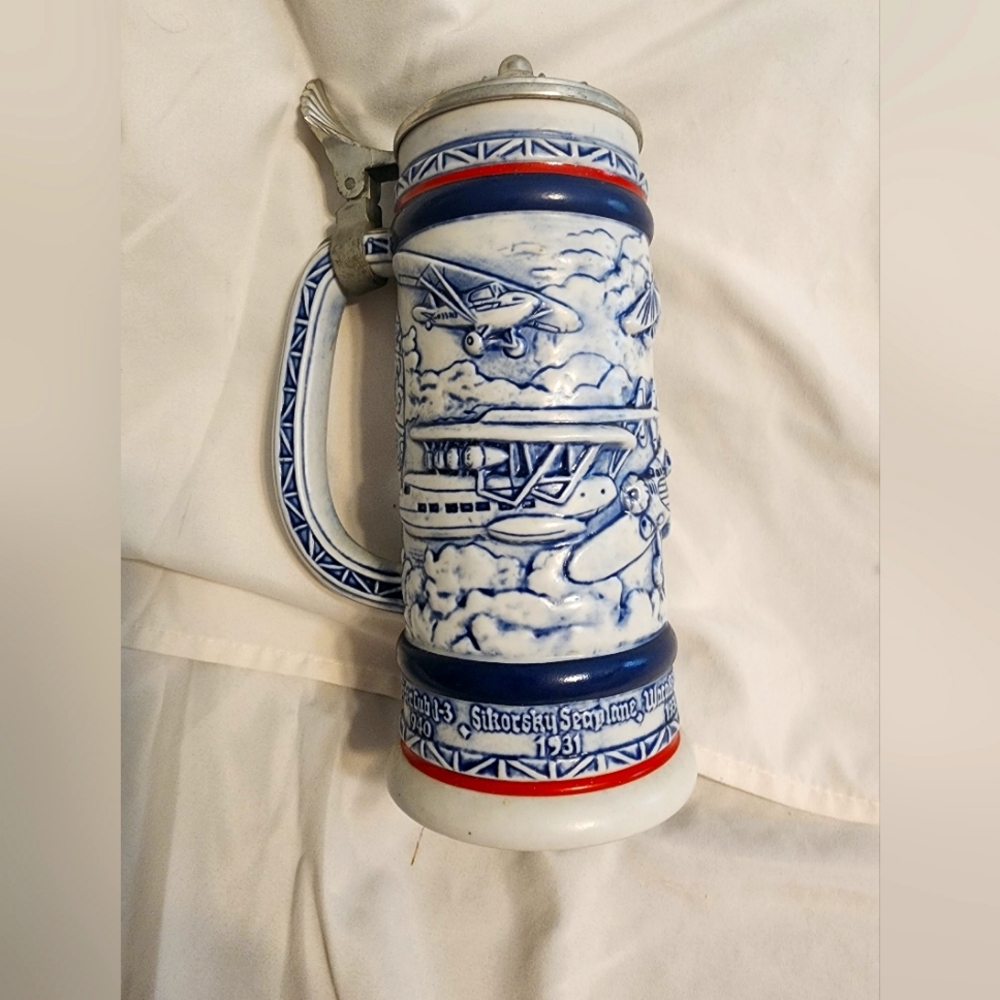 vintage Avon Aviation Wright Bros handcrafted beer stein